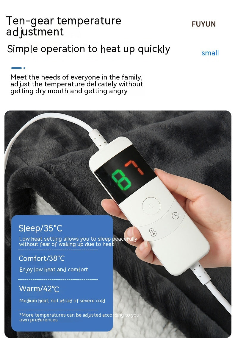 European Standard Electric Blanket – Heated Throw with Intelligent Temperature Control for Dormitory & Home Use