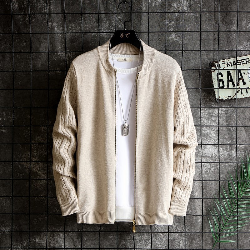 Autumn New Men's V-Neck Cardigan Sweater Coat