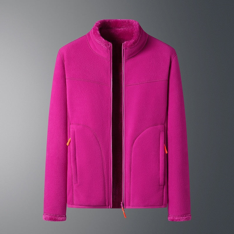 Outdoor Fleece Coat Men's And Women's Autumn And Winter Warm Fleece Sweater Fleece-lined