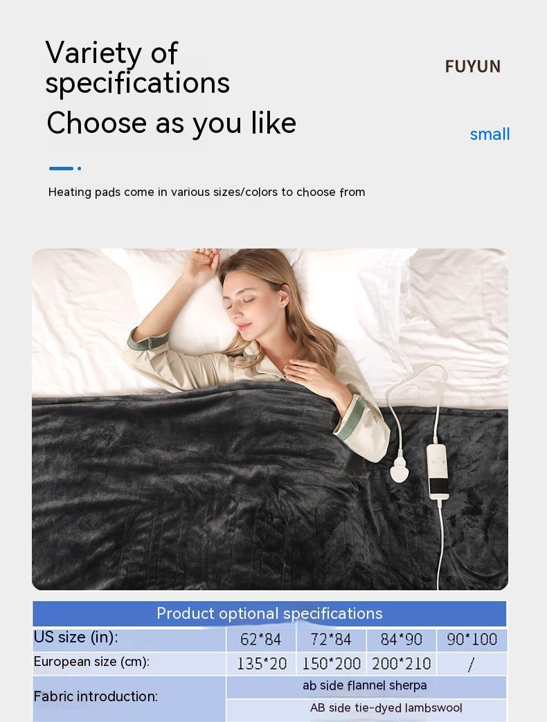 European Standard Electric Blanket – Heated Throw with Intelligent Temperature Control for Dormitory & Home Use
