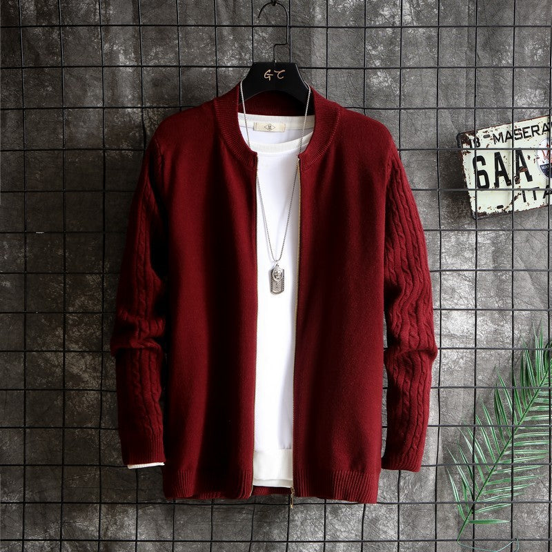 Autumn New Men's V-Neck Cardigan Sweater Coat