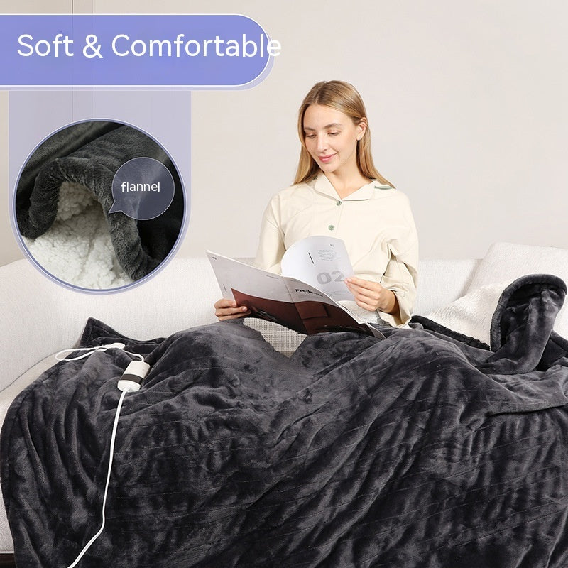 European Standard Electric Blanket – Heated Throw with Intelligent Temperature Control for Dormitory & Home Use