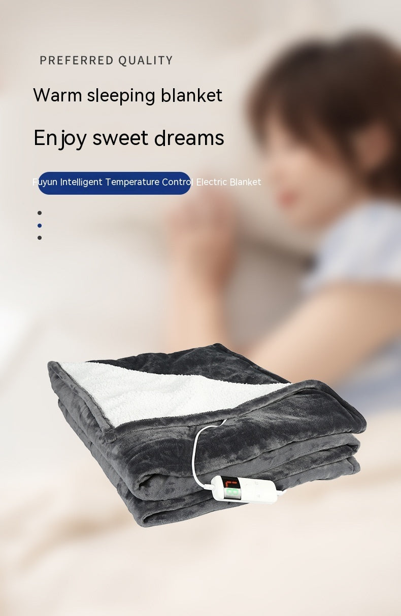 European Standard Electric Blanket – Heated Throw with Intelligent Temperature Control for Dormitory & Home Use