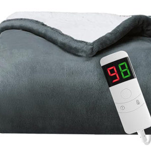 European Standard Electric Blanket – Heated Throw with Intelligent Temperature Control for Dormitory & Home Use
