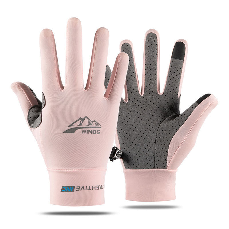 Summer Cycling & Fishing Gloves – Breathable Ice Silk Half-Finger Sport Gloves
