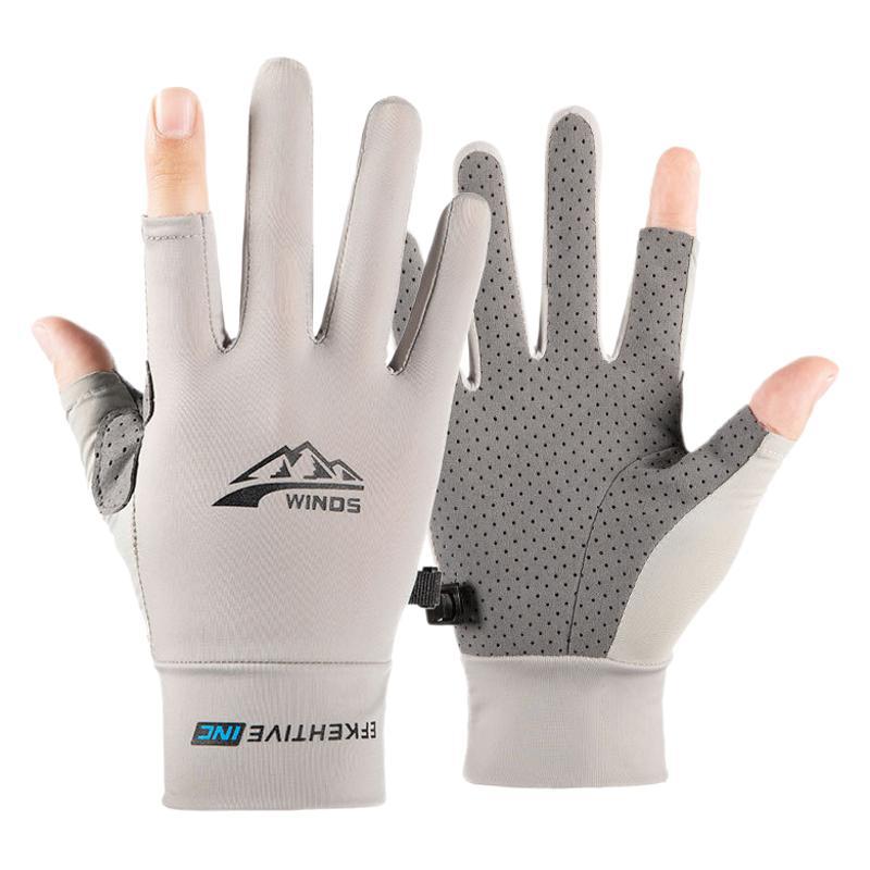 Summer Cycling & Fishing Gloves – Breathable Ice Silk Half-Finger Sport Gloves