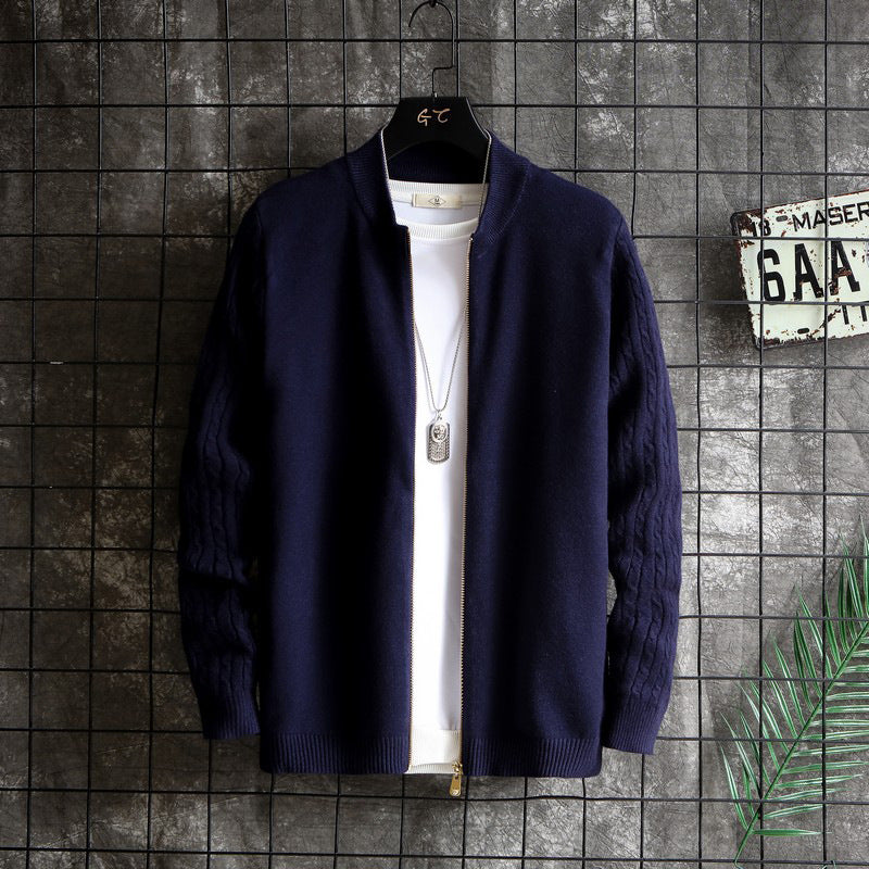 Autumn New Men's V-Neck Cardigan Sweater Coat
