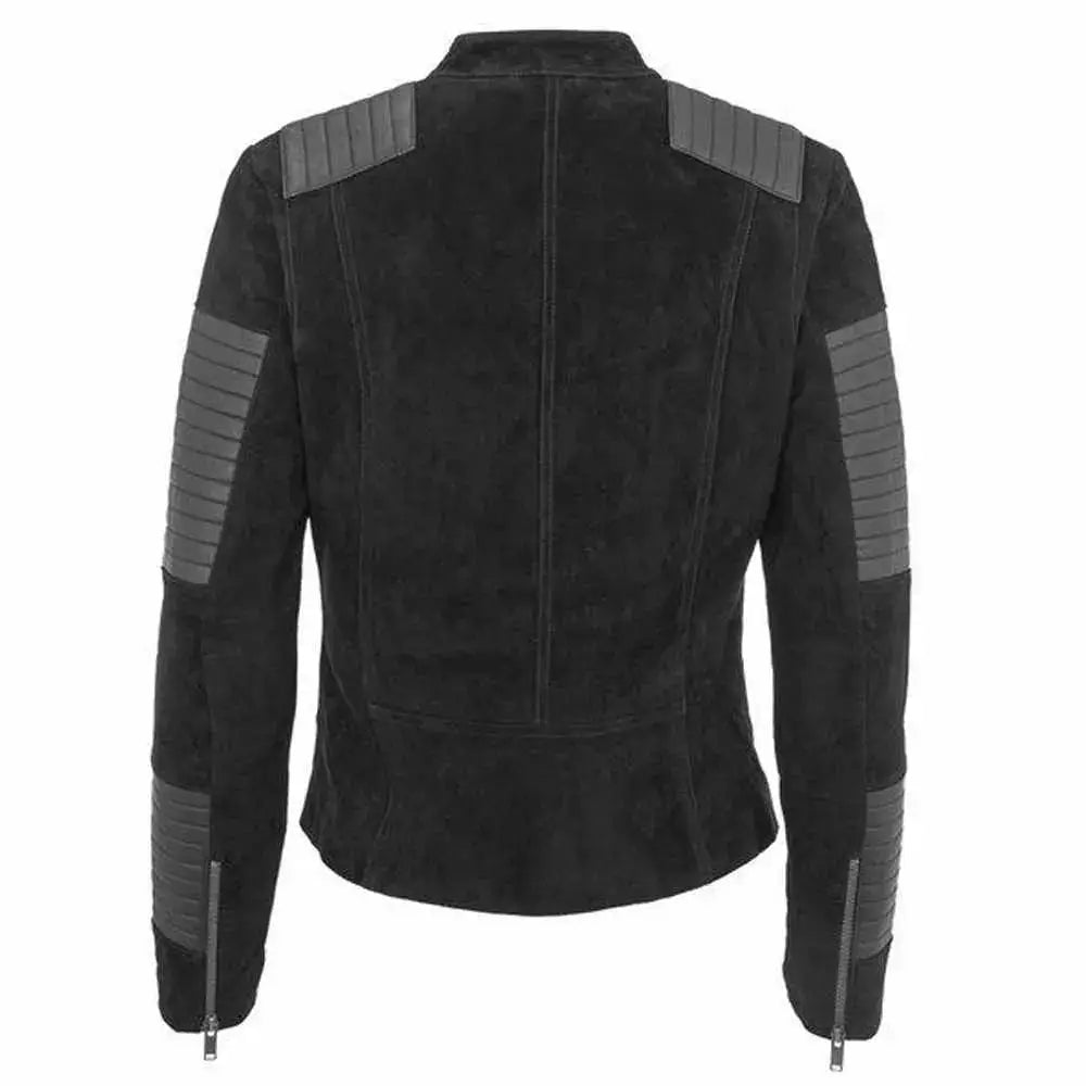 Women’s Nubuck Leather Motorcycle Jacket